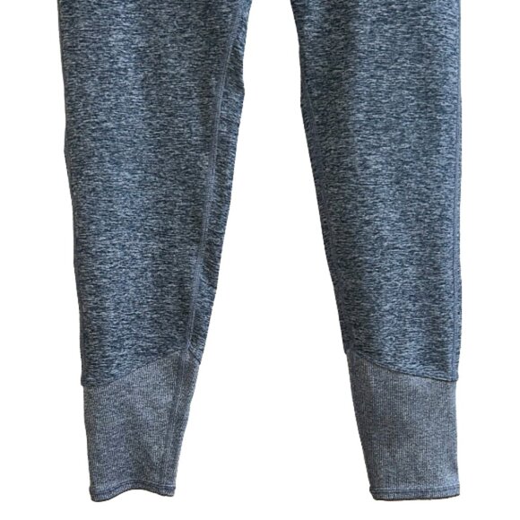 Alo Yoga High Waist Alosoft Lounge Leggings Heather Ribbed Cuff Blue Grey Size L - Picture 6 of 10